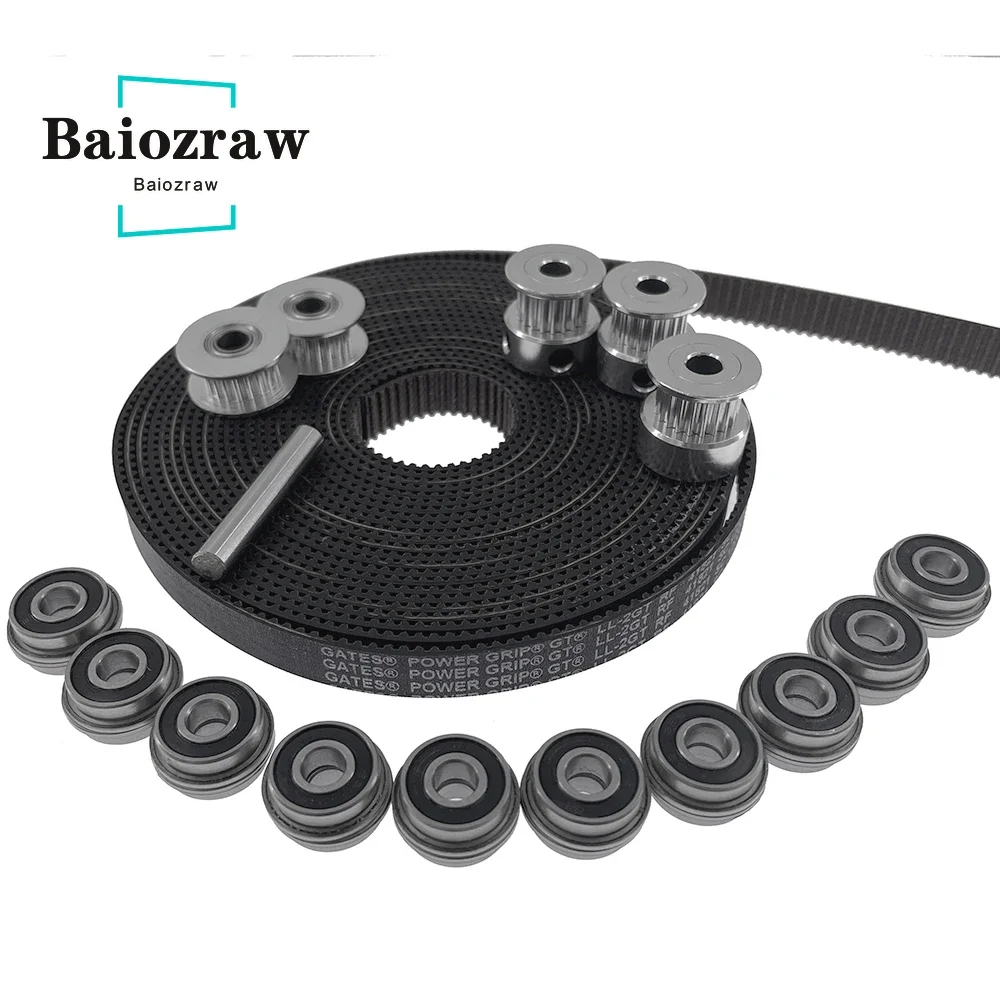 Baiozraw-Conjunto de movimento Trident, correia dentada aberta, polia dentada 2GT16T, GE5C F695RS, eixo 5x30mm para VORON