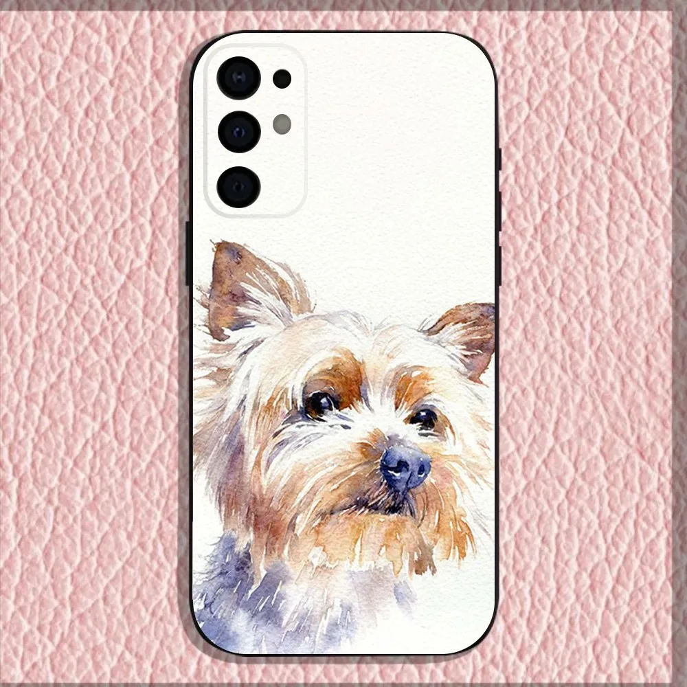 Yorkshire Terrier Dog Phone Case For Samsung S25,S24,S21,S22,S23,S30,Ultra,S20,Plus,Fe,Lite,Note,10,9,5G Black Cover