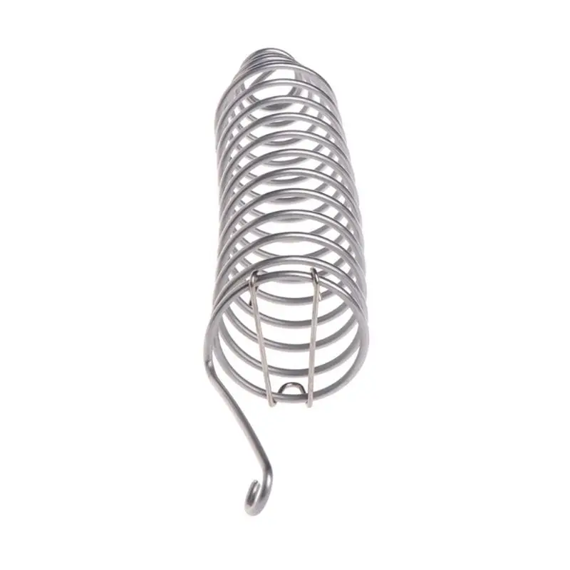 AT21-2X Spiral Birds Feeder, Millet Treat Fruit Holder For Parrot - Stainless Steel
