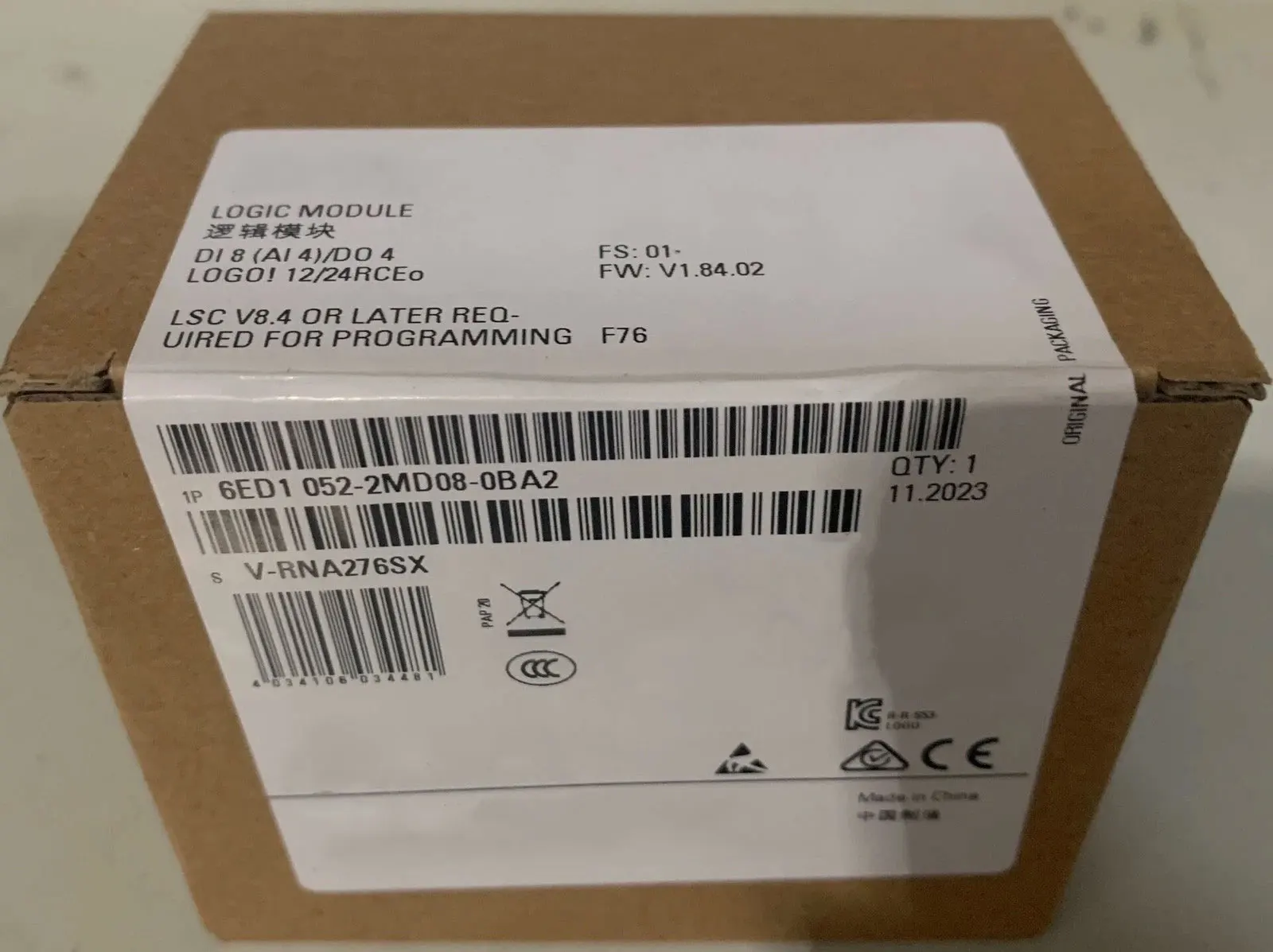 Совершенно новый 6ED1052-2FB08-0BA2 6ED1052-2CC08-0BA2 6ED1052-2MD08-0BA2 6ED1052-2HB08-0BA2. Гарантия один год