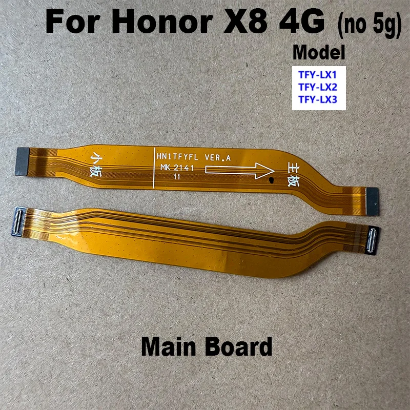 For Huawei Honor X8 4G USB Charging Dock Port Main Mother Mic Microphone Fast Connector Board Flex Cable Parts Replacement