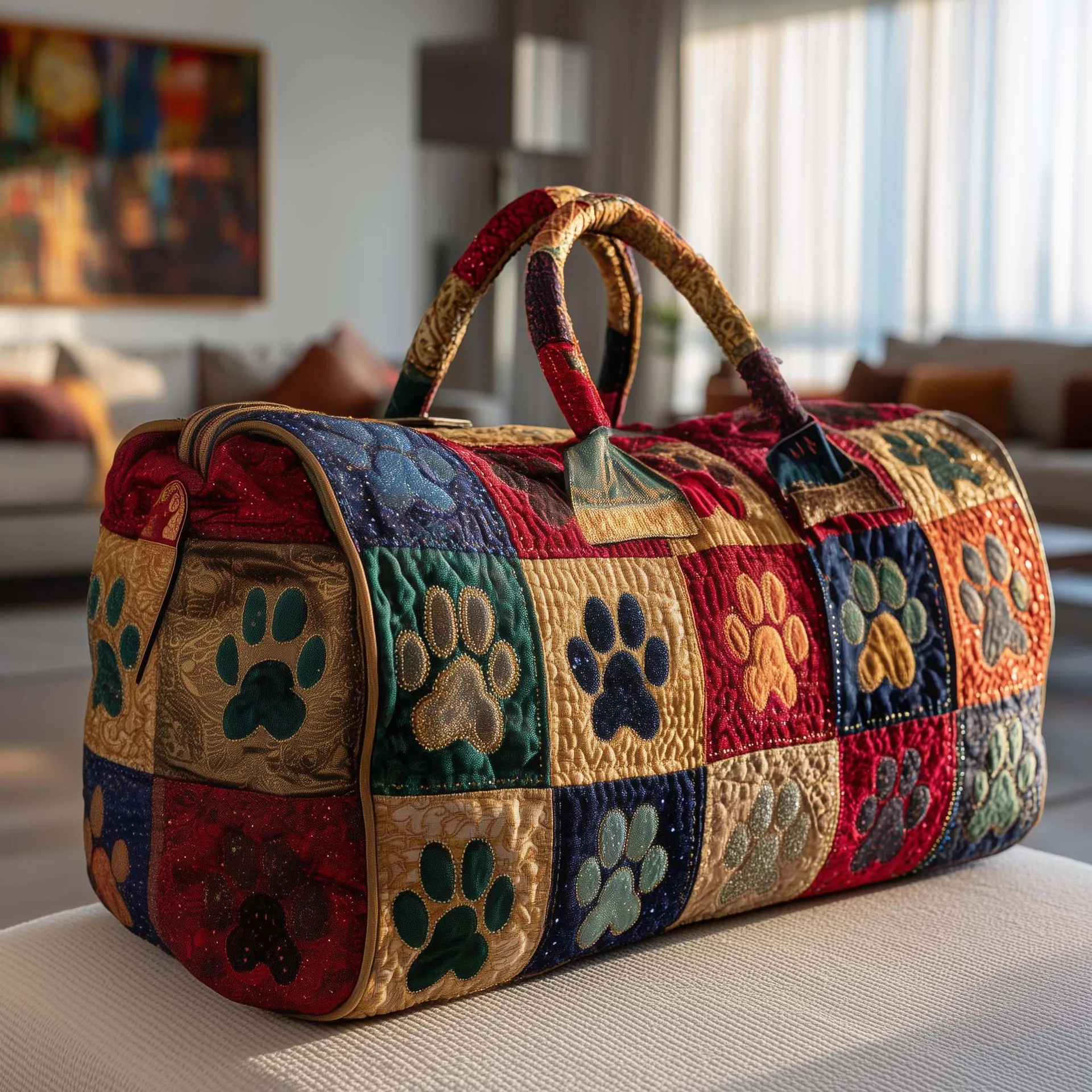 

3D Printed Quilted Bags dog print daily Personalized Gifts Handbag Tote Bag Sport Bags Training Travel Bag Beach Hiking Camping