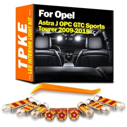TPKE 15Pcs For Vauxhall Opel Astra J OPC GTC Sports Tourer 2009 2010 2011-2014 2015 Canbus LED Interior Light Kit Sun Visor Lamp