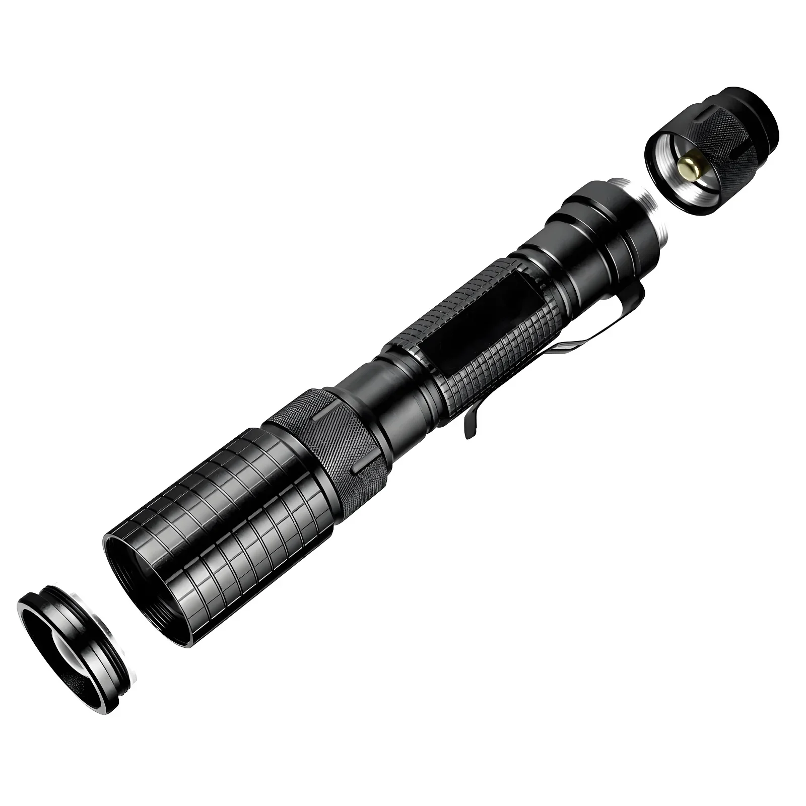 Bright Tactical Led Flashlight 5 Lighting Modes Adjustable Torch for Home Camping