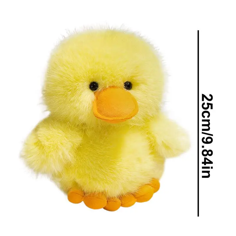 Canard en Peluche Jaune Doux et Mignon pour Décoration de Chambre d'Enfant, Oreiller, Câlin, 9.84 Pouces