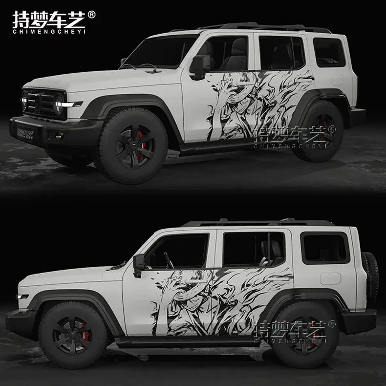 New Car Sticker One Piece Body Decoration Suv Sticker Luffy Zoro Car Animation Door Sticker Waterproof Sunscreen Holiday Gift