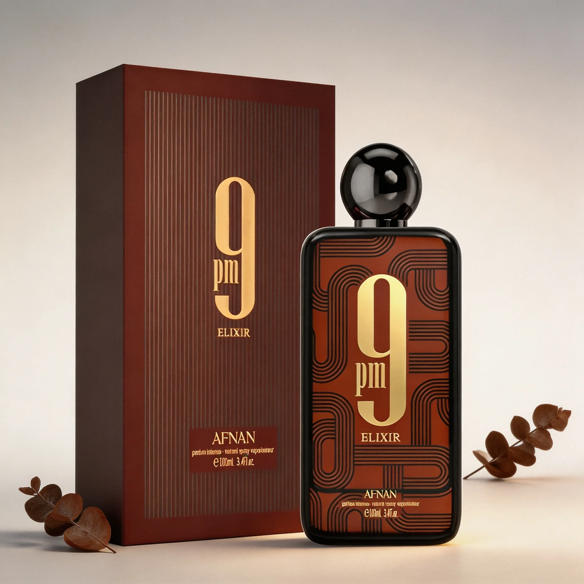 

AFNAN 9pm Elixir Men's Perfume 3.4oz, Warm Vanilla & Amber Aroma, Refined Sophisticated Scent
