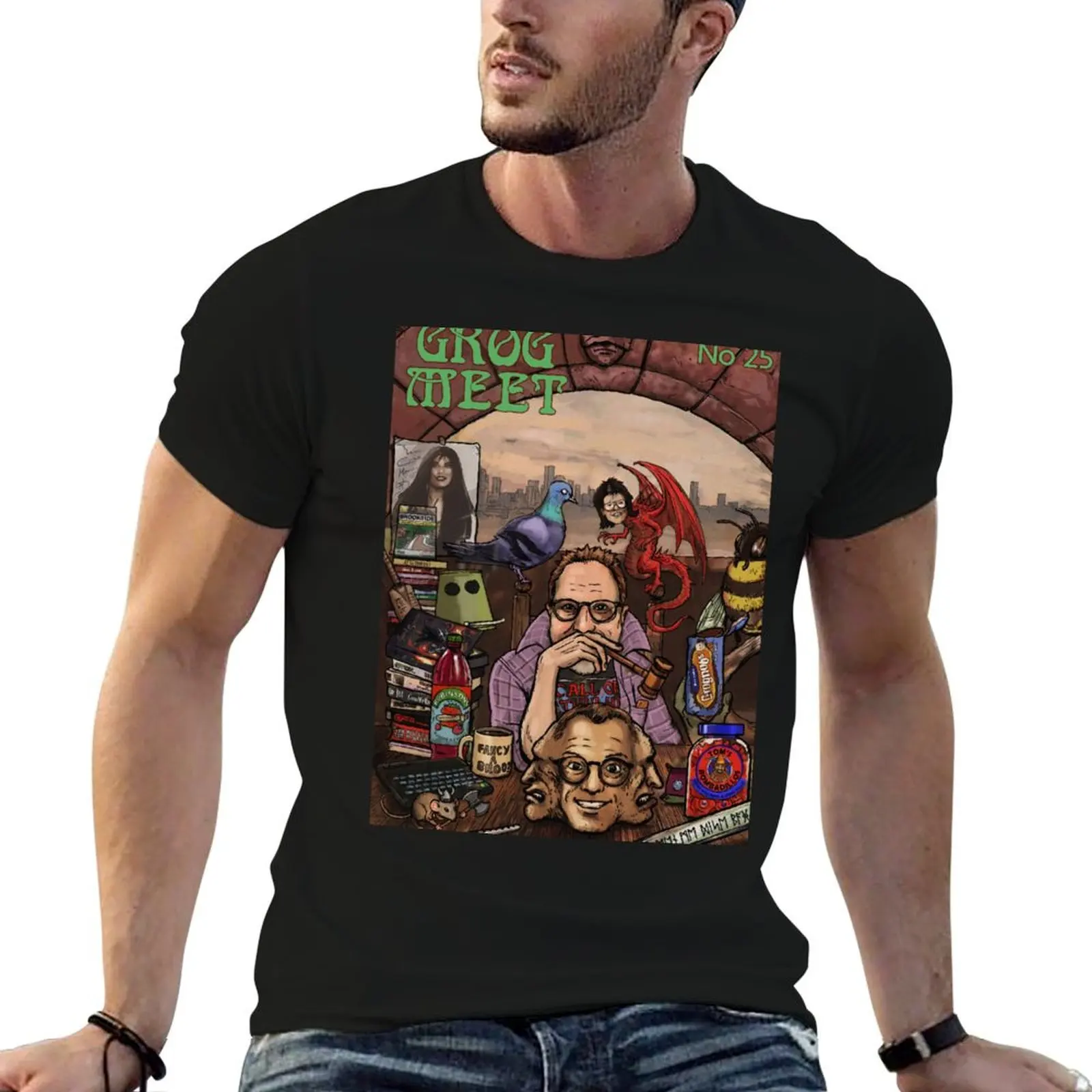 GROGMEET 25 - Judge Blythy's Desk T-Shirt Active Sports Short Sleeve Cotton Shirt