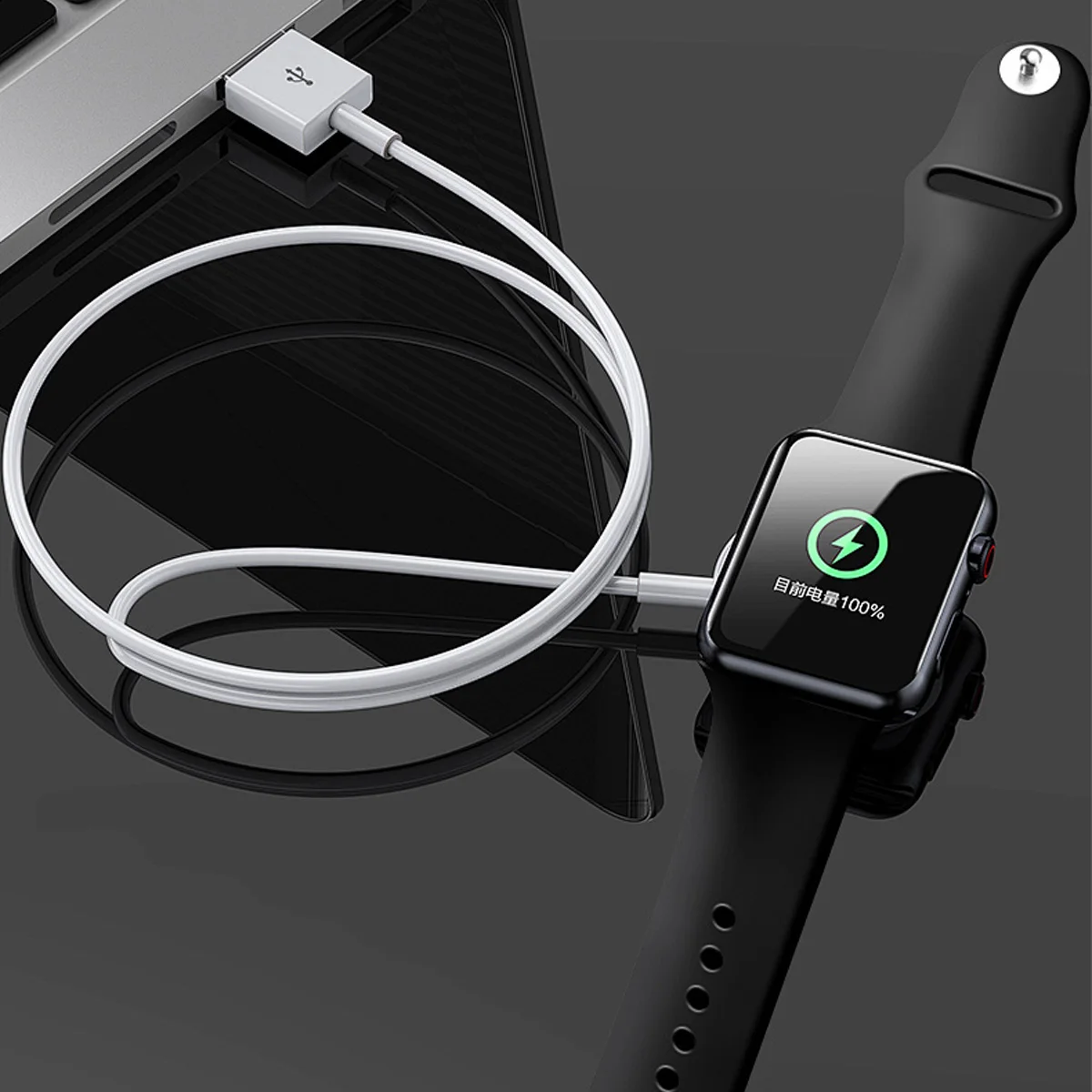 Портативное магнитное беспроводное зарядное устройство USB C для Apple Watch серии 9 8 7 SE 6 5, аксессуары для кабеля быстрой зарядки