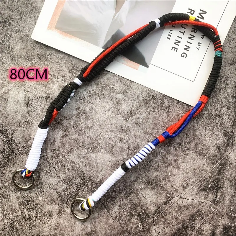 Cell Phone Accessories DIY Colorful Lanyard Handmade Straps for Bags Shoulder Rope Cord to Hang the Mobile Phone Charm Strap