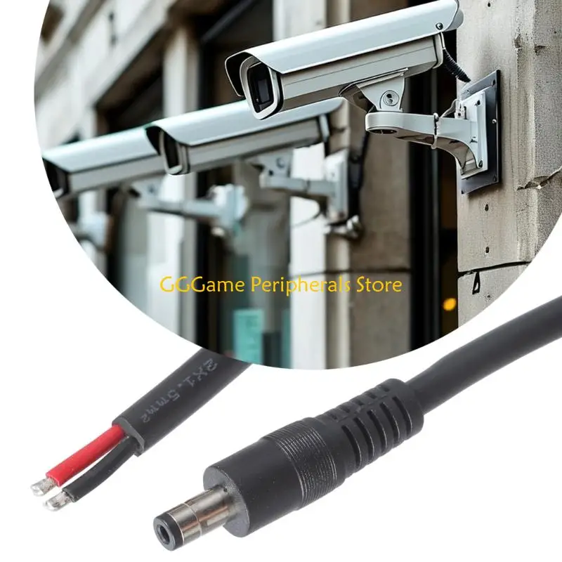 U55B 5.5 مللي متر x 2.5 مللي متر ذكر التوصيل إلى الأسلاك العارية المفتوحة نهاية سلك الطاقة توريد إصلاح كابل موصل العارية ل DVR