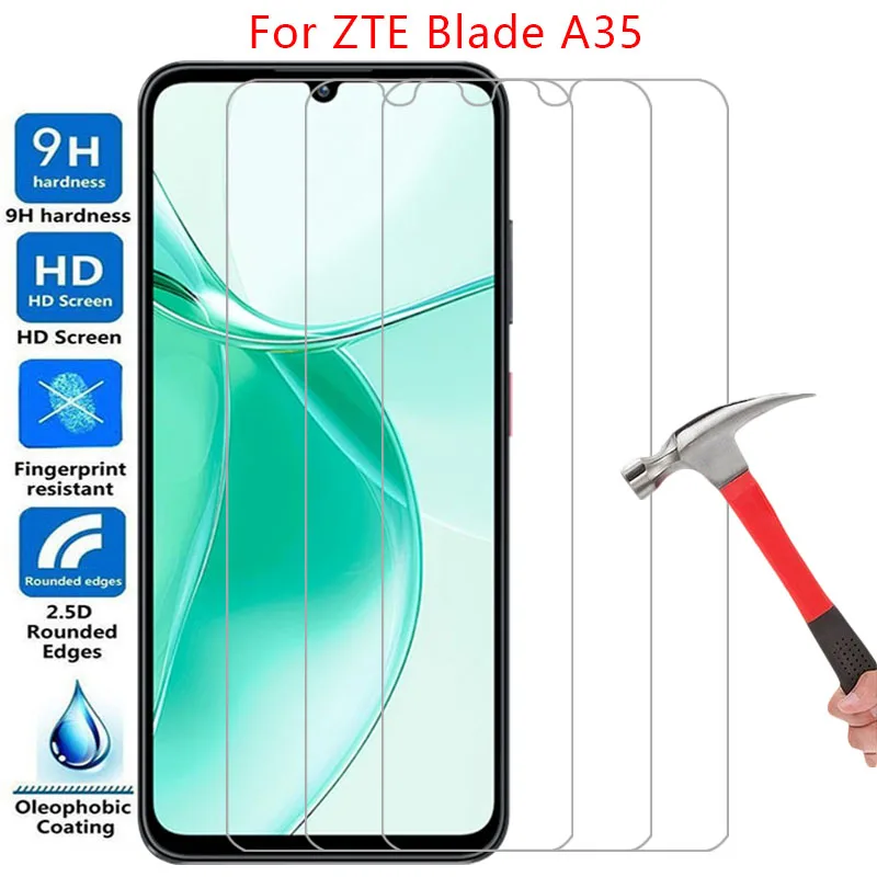 screen protector for zte blade a35 protective tempered glass on bladea35 a 35 35a phone film glas 9h