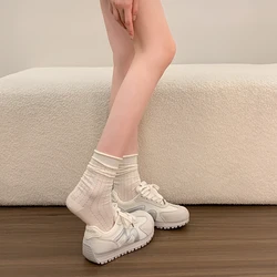 Women Kawaii Blue Platform Sneakers Korean White Shoes Spring Summer Vulcanize Cute Casual Footwear Skateboard Tennis Female