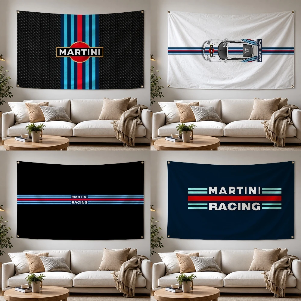 M-Martini R-racing Car Brand Outdoor Flag for Home Camping Party Club Decor Garden Yard Wall Hanging Banner