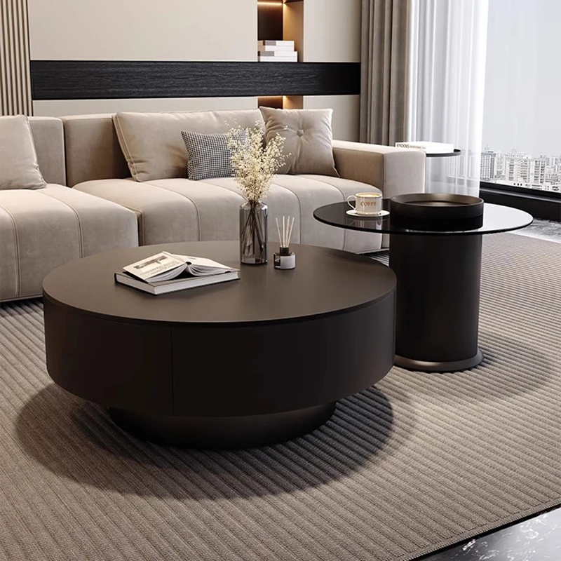Elegant design coffee table space saving retro premium aesthetic side table luxury simple table living room furniture