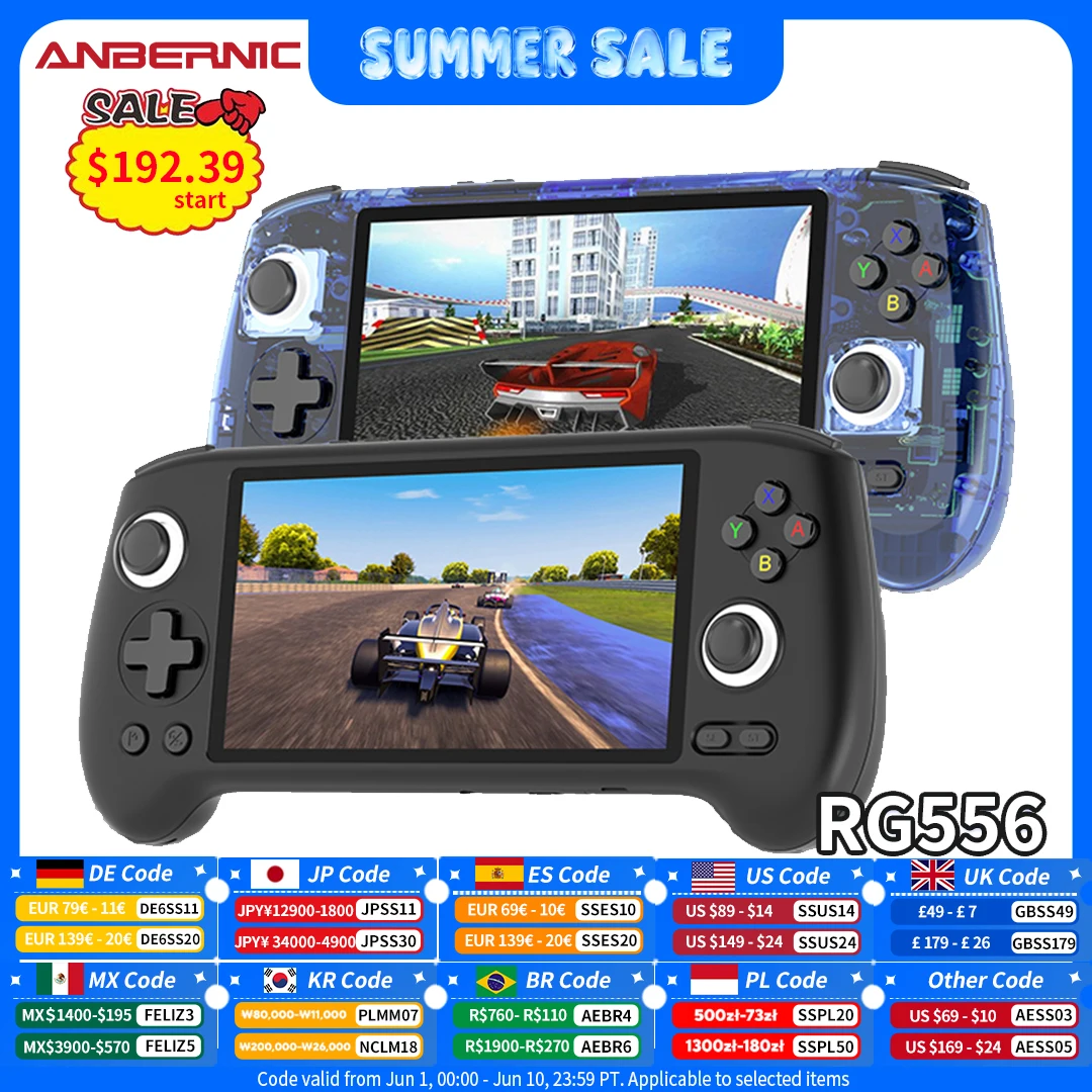 Anbernic RG556 Retro Handheld Game Console Android 13 System 5.48