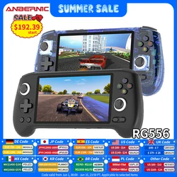 Anbernic RG556 Retro Handheld Game Console Android 13 System 5.48 inch AMOLED Screen T820 Video Player Built-in Hall Trigger Fan