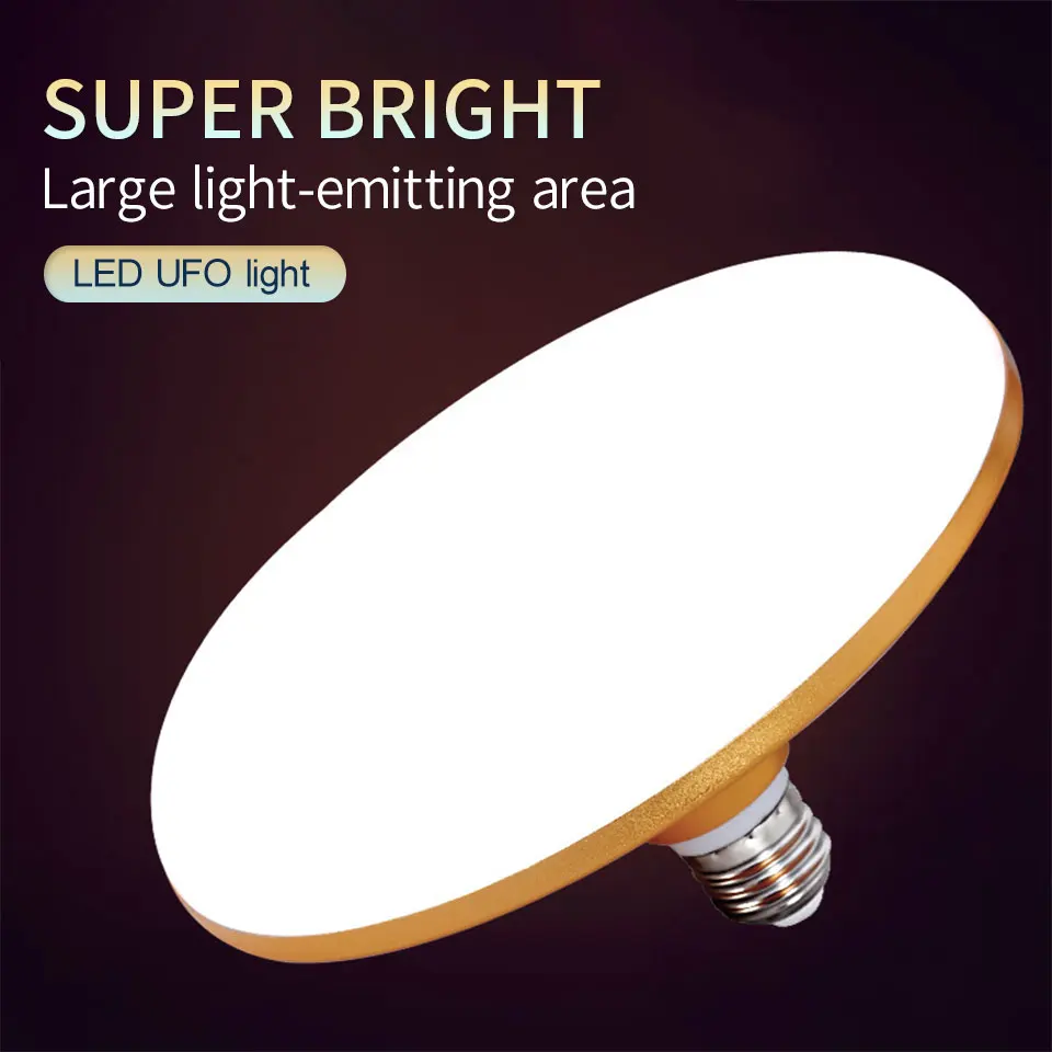 E27 LED Bulb 220V UFO Lamp E27 LED Lamps Cold White 15W 20W 40W 50W 60W 70W Bombillas Ampoule LED Bulb Lights for Home Lighting