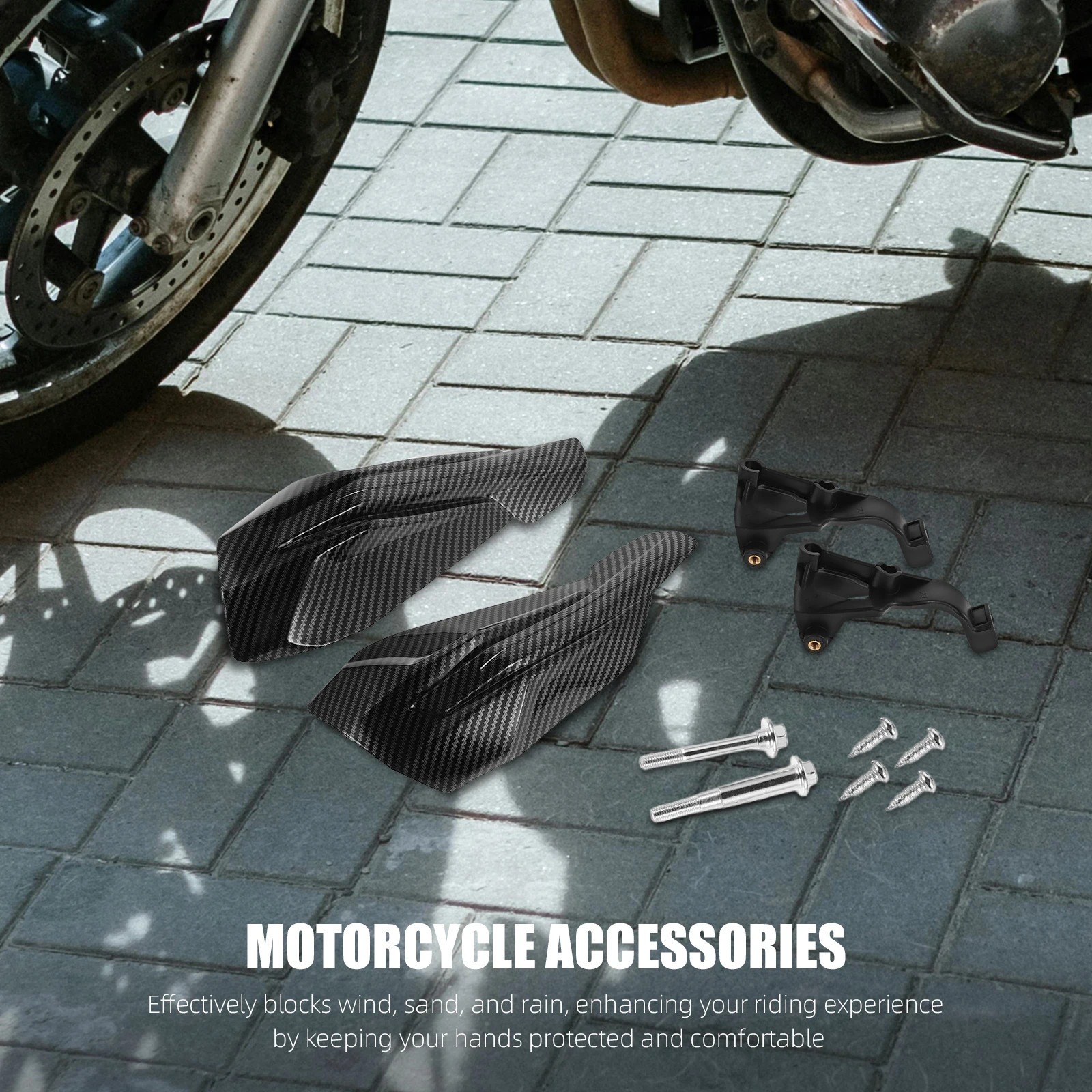 

Universal Motorcycle Handguards Windproof Hand Protector Guard Bar Shield For Dirtbike Scooter Motocross Atv Accessories Black