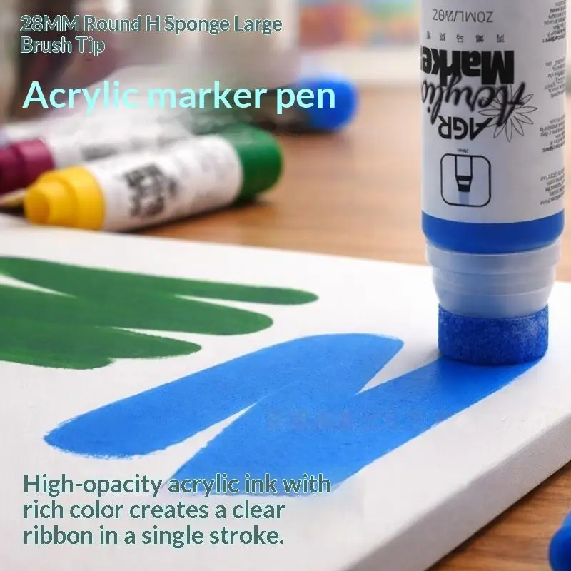Jumbo 28mm Felt Tip Graffiti Acrylic Paint Marker 1Pcs Non-Toxic for Family Parent-child Interactive Art Activity