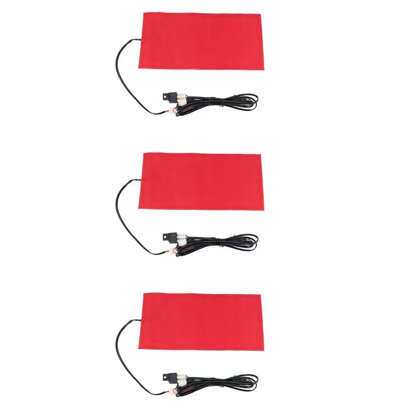 3X 25W 12V Universal Motorcycle ATV Seat Heated Cushion Waterproof Pad Heating Pad Mat Winter Warmer