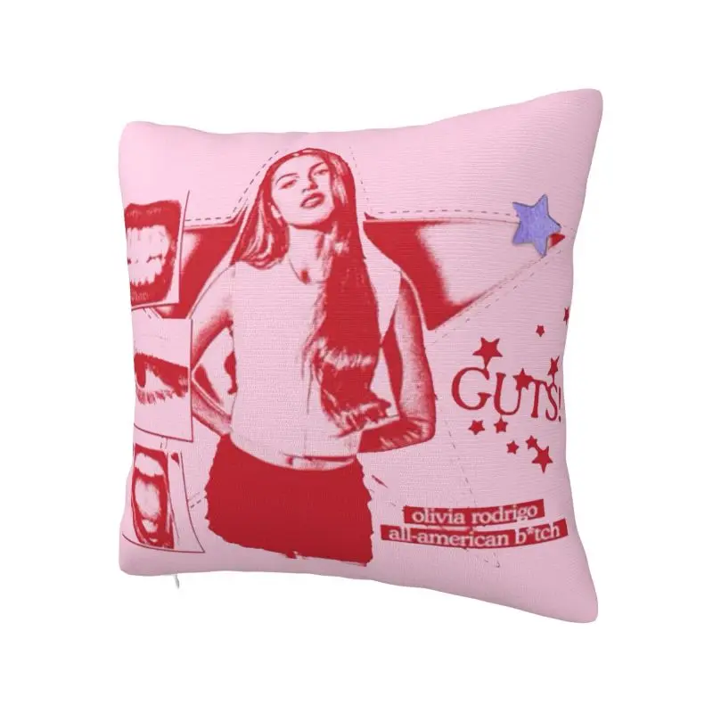 Custom Soft Music O-O-Olivia Cool R-Rodrigo Singe Throw Pillow Case Home Decorative Square Cushion Cover Pillowcover for Sofa