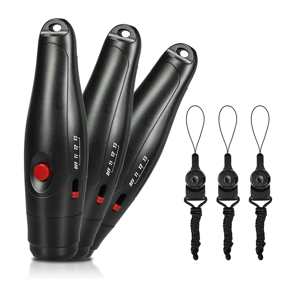3 Pack Electronic Whistle No-Blow Whistles Emergency Whistle for Coaches, Referees, Teachers, Emergency Use