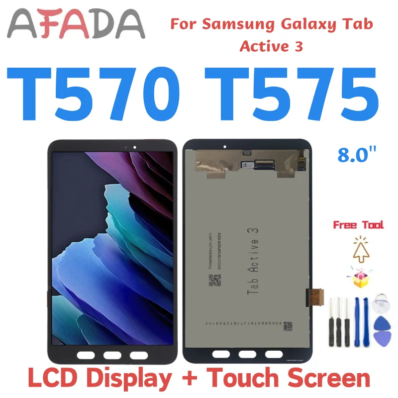 

8.0" For Samsung Galaxy Tab Active 3 T570 T575 LCD Display Touch Screen Digitizer For Samsung SM-T570 SM-T575 Replacement Part