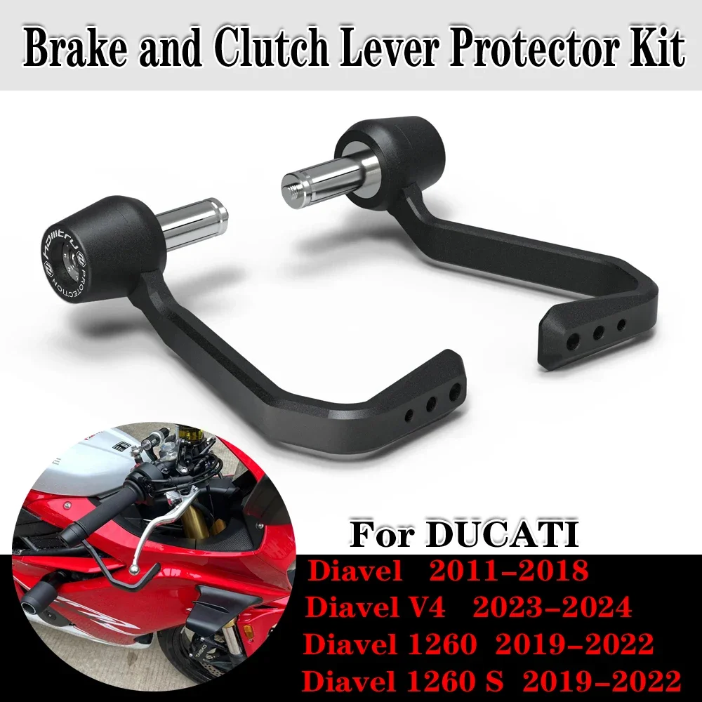 For Ducati Diavel 1200 1260 1260S V4 2011-2024 Motorcycle Brake and Clutch Lever Protector Kit