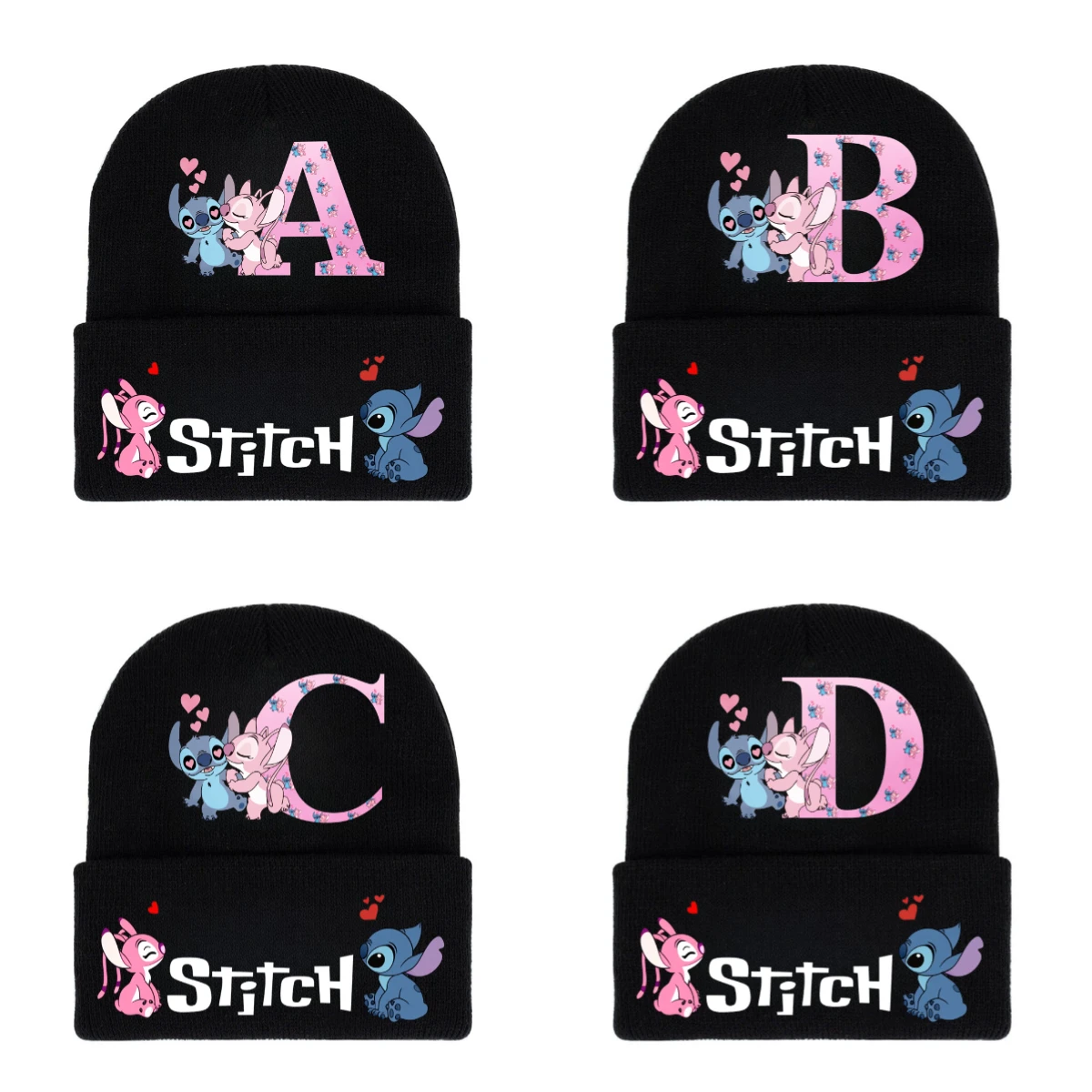 

Детская вязаная шапка с аниме-стиком Диснея, шапка-бини с принтом аниме для девочек, головной убор, уличная теплая вязаная шапка, кавайная игра, подарок на вечеринку