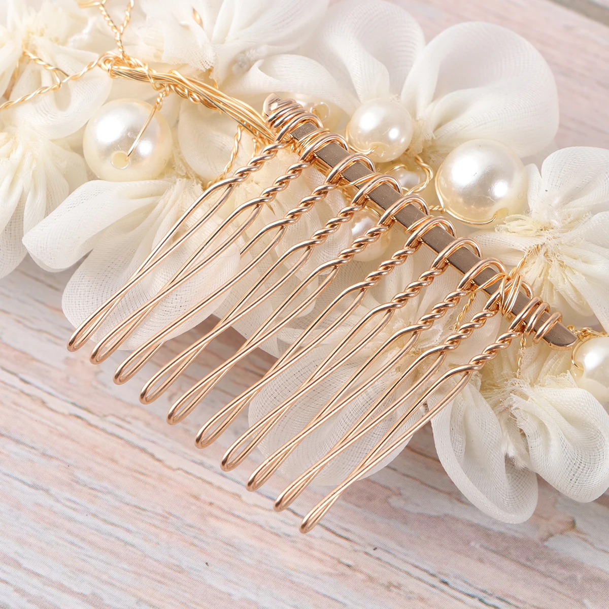 

Bridal Hairpin Pearl Rhinestone Hair Accessory for Wedding Party 2 Colors Women Accessories Glitter Headdress Elegant Flower