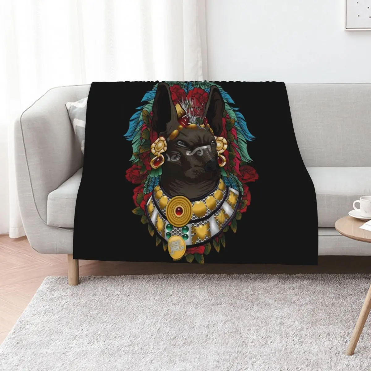 

Xoloitzcuintle Throw Blanket Flannel Fabric Furry Cute Bed covers Blankets