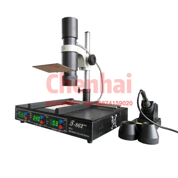 CH Desoldering station T862++ IRDA SMD & BGA Rework Station reballing station t862++