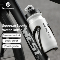 WEST BIKING 550ml/720ml Bicycle Bottle PP5 Food-Grade Squeeze Freely Large Capacity Bike Cup Mountain Road Cycling Sport Bottle