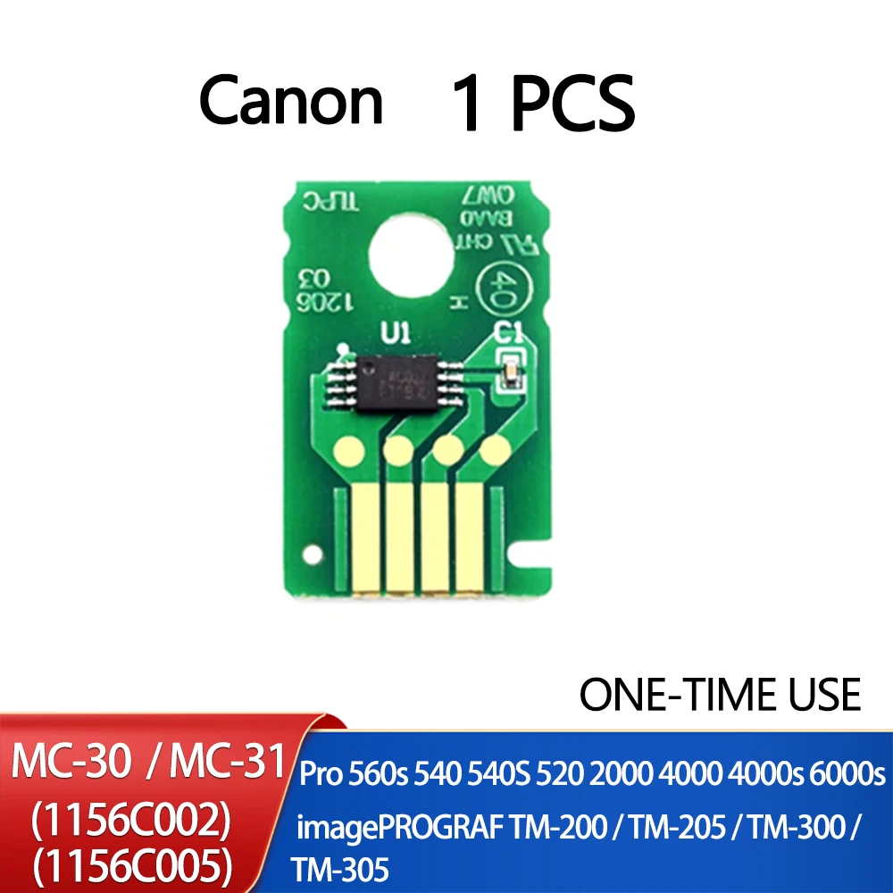 

MC-30 MC-31 Maintenance Tank Box Chip For Canon TM-200 TM-205 TM-300 TM-305 PRO 520 540 560 560S 2000 4000 4000S 6000S Printers