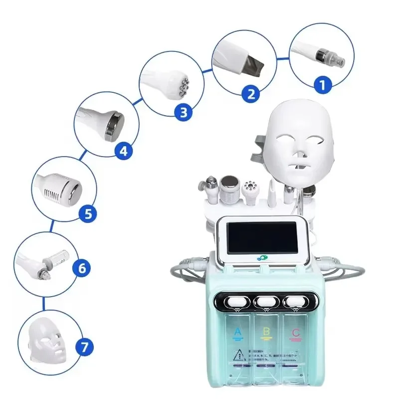 Face Lift Skin Scrubber 7 In 1 Hydrogen Oxygen Bubble Water Dermabrasion Microdermabrasion Hydro  Deep Cleaning Beauty Machine