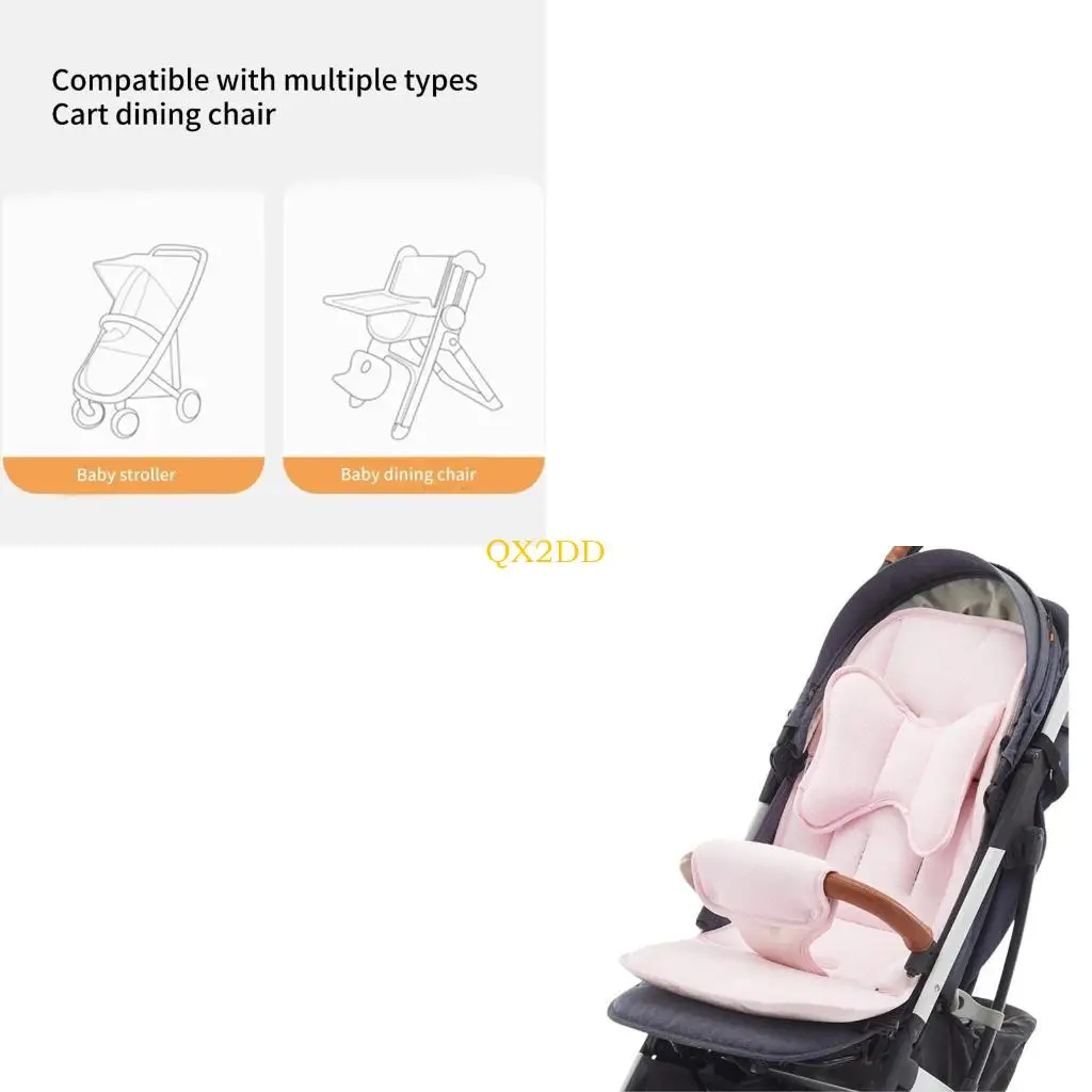 

QX2D Cushioned Baby Strollers Liner Infant Seats Insert Baby Car Seats Liner Large Size