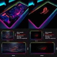 NEW City Asus Rog Mouse Pad Rgb Backlit Mat Republic of Gamers Mouse Mat Pc Accessories Led Mouse Pads Gaming Play Mats Mesa Gam