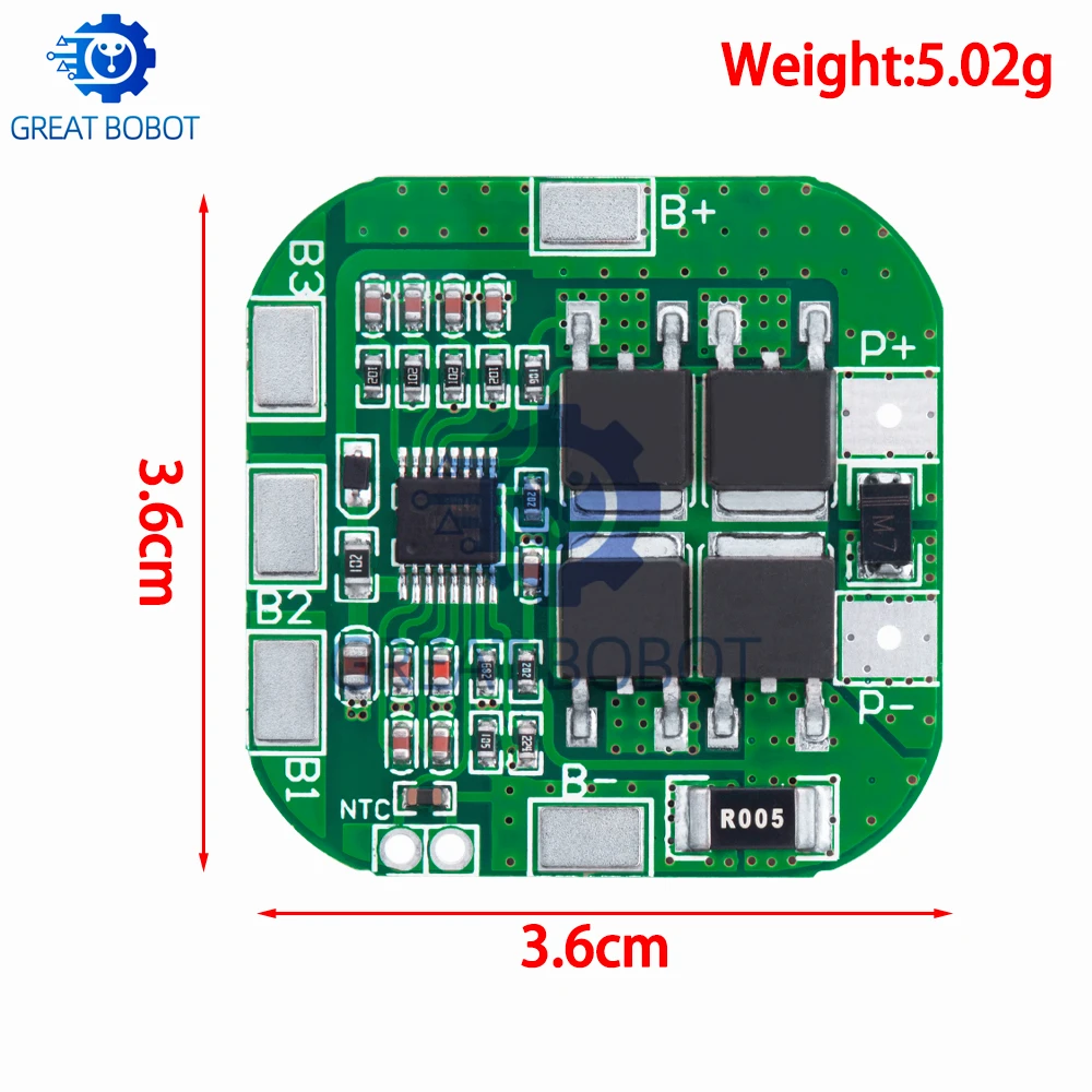 BS 4S 14.8V / 16.8V 20A peak li-ion BMS PCM battery protection board bms pcm for lithium LicoO2 Limn2O4 18650 li battery