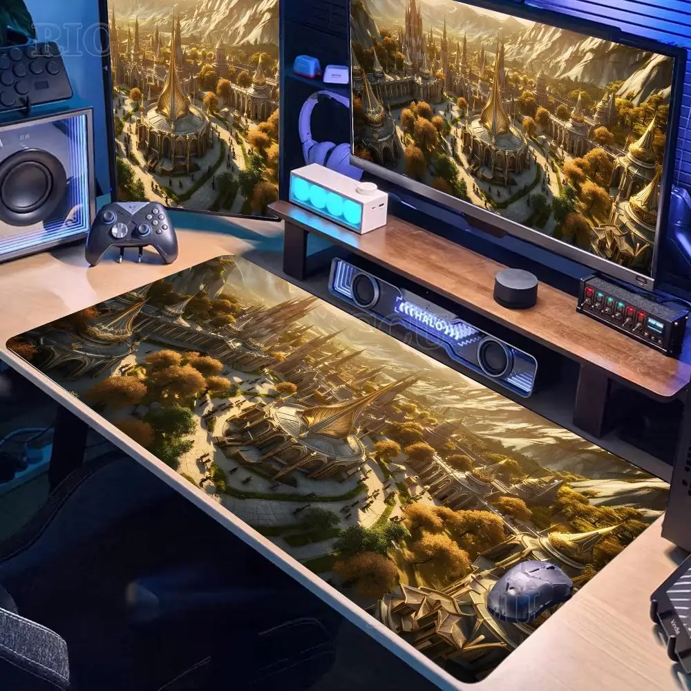 Elven Kingdom Mouse Pad Mousepad Large Gaming Mouse Pad LockEdge Thickened Computer Keyboard Table Desk Mat