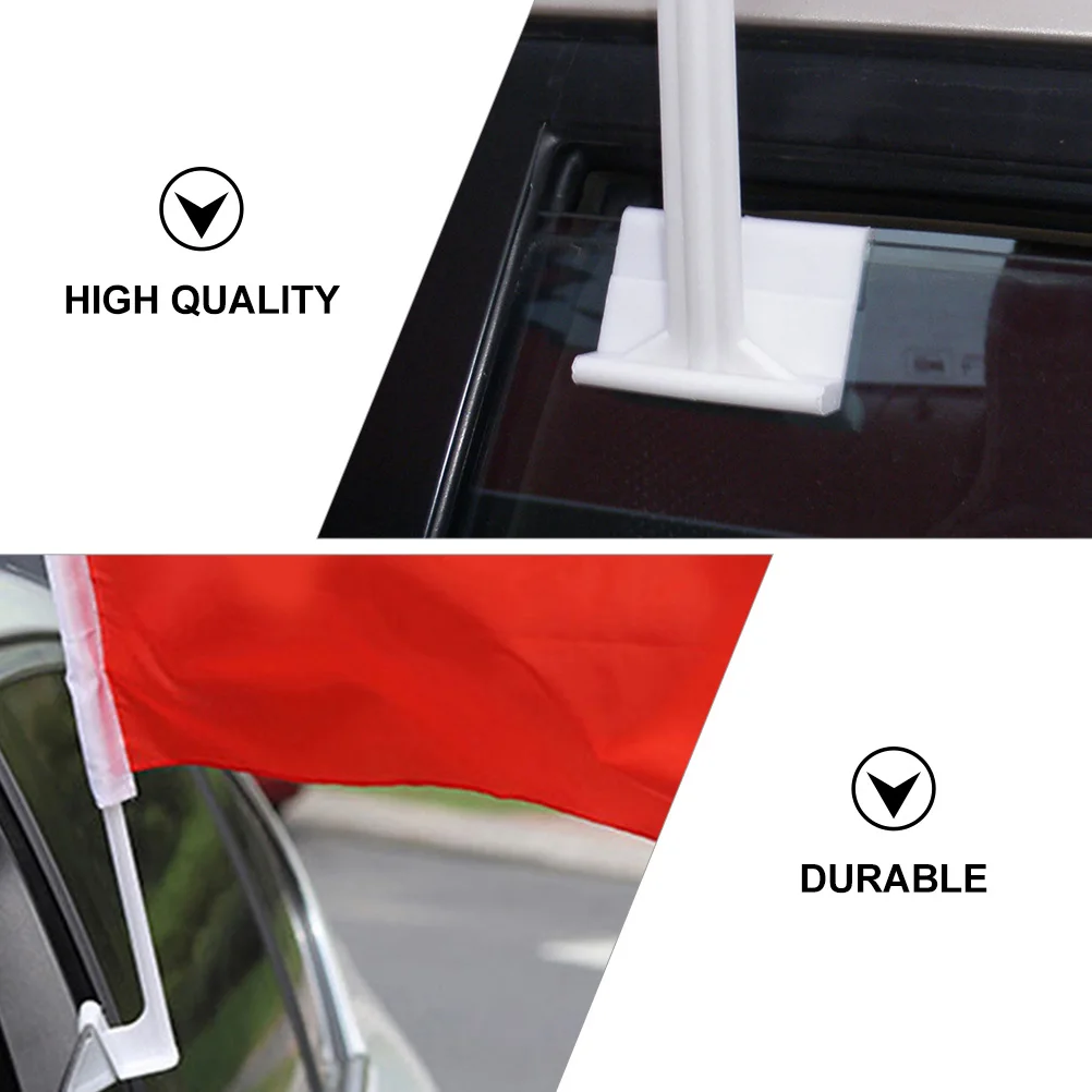 

15pcs Car Window Flagpole Holder Vehicle Flag Racks Adjustable Windproof Clip Designed Outdoor Flag Pole Sucker Mount For Safety