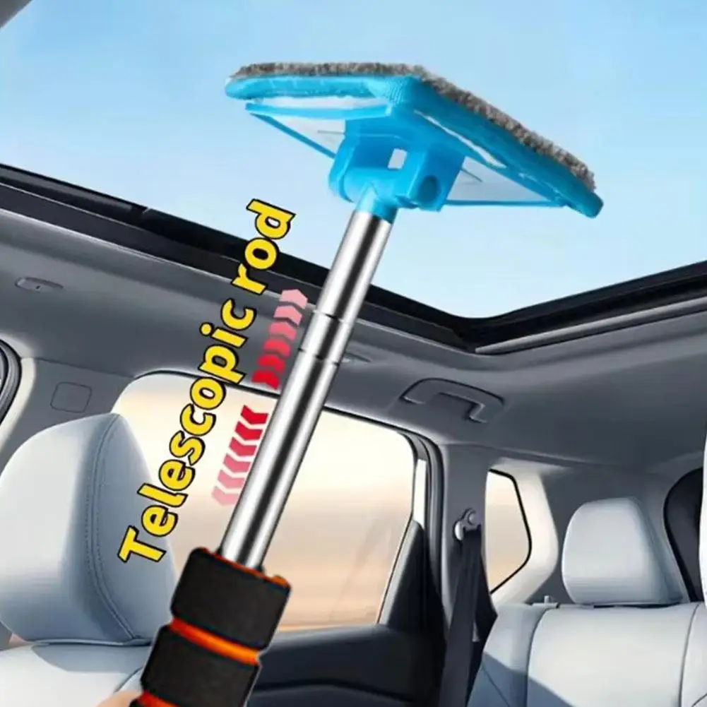 سيارة تلسكوبي مرآة الرؤية الخلفية ممسحة مرآة السيارات تلسكوبي زجاج النافذة أدوات الزجاج يده تنظيف ممسحة J7G5 #3