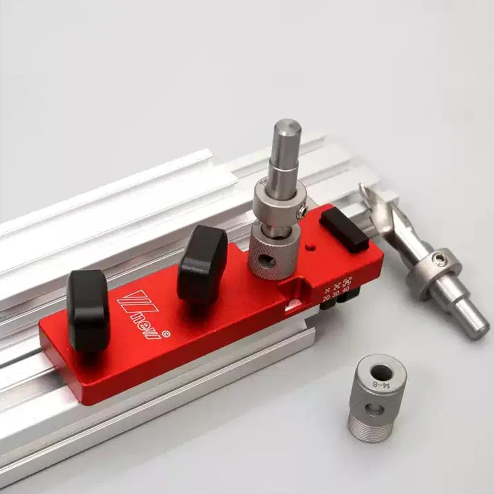 

Aluminum Drilling and Tapping Aid, Positioning for 20/30/40 Profiles, Integrated Connection, M6/M8 Countersunk Head DIY Tool