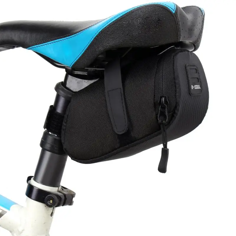 Bolsa de nailon para SILLÍN de bicicleta, bolsa de almacenamiento trasera impermeable para herramientas de tija de sillín trasero de ciclismo,