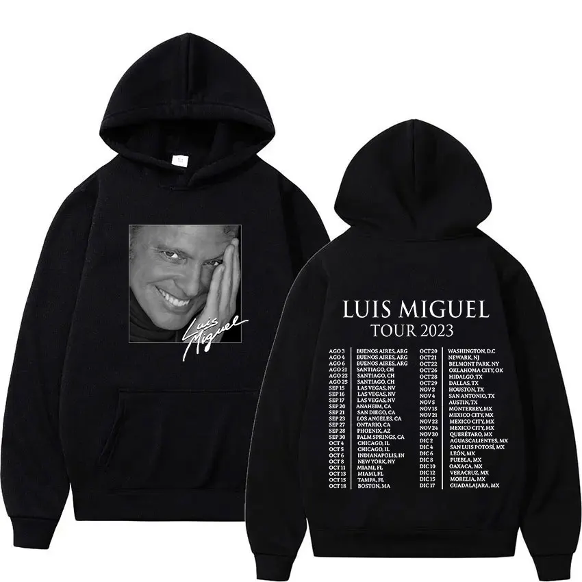 

Singer Luis Miguel Tour 2023 Graphic Hoodie Men's Hip Hop Fashion Pullover Sweatshirt Vintage Gothic Clothing Oversized Hoodies