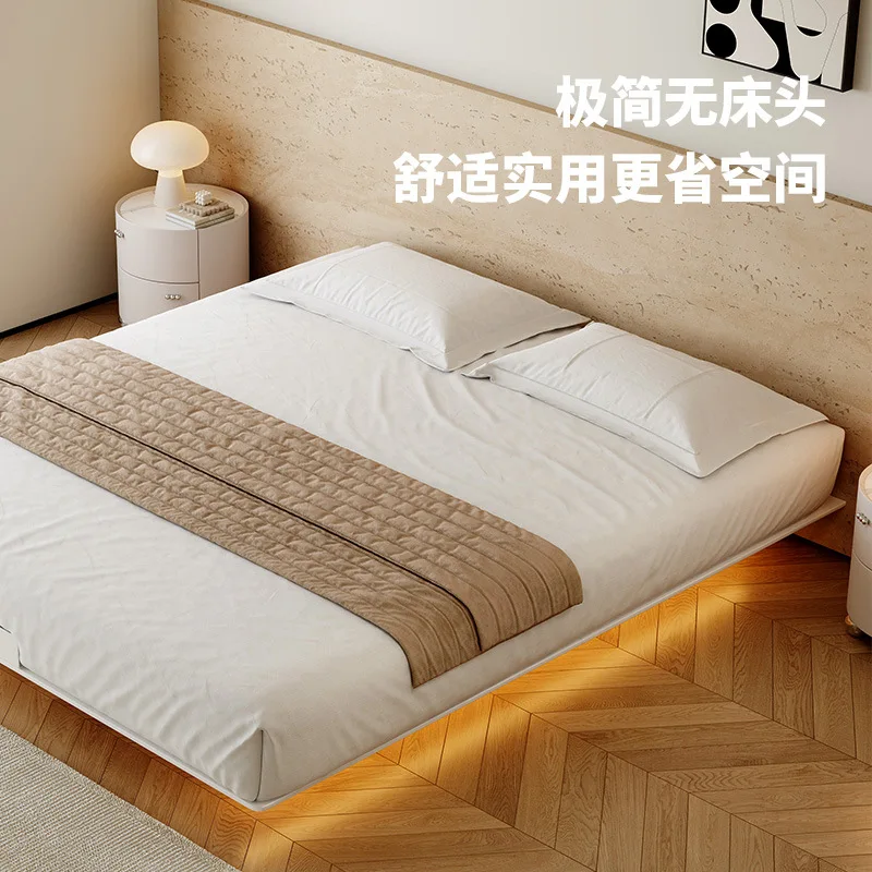 Simple bed board Modern master bedroom New year without bedside Carbon steel frame bed