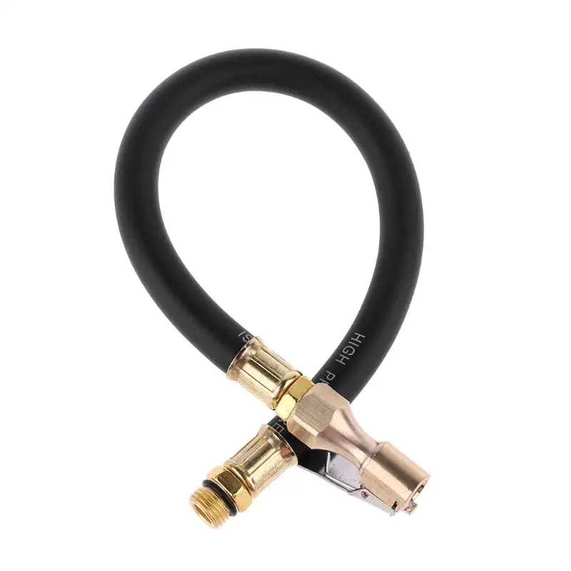 

Car Tire Air Inflator Hose 1/4" Vehicle Threaded Fast Self-locking Chuck Pressure Gauge Air Inflator Rubber Hose Tube KXRE