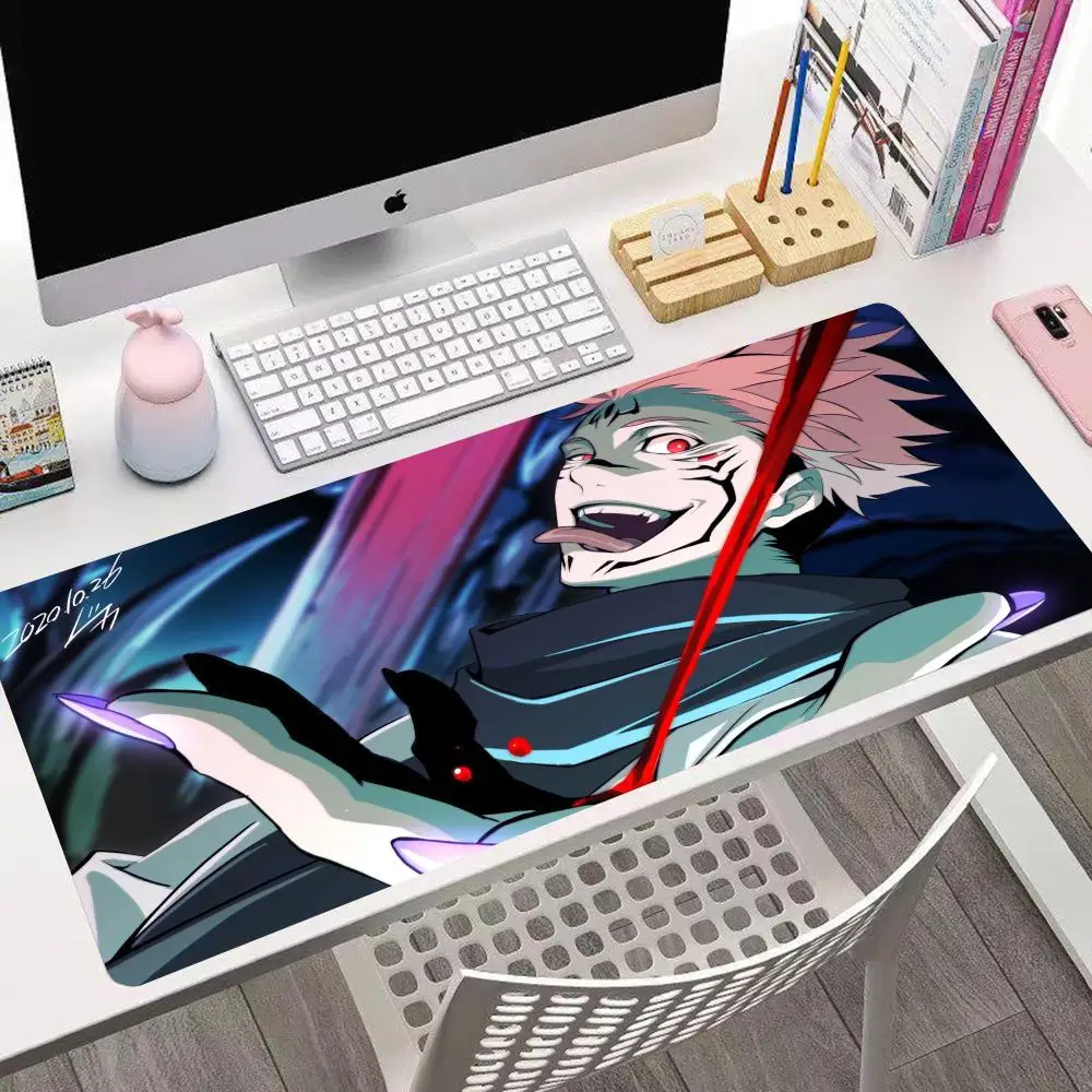 Jujutsu Kaisen Mouse Pad Desk Mouse Pad Cute HD Desk Pad Extended Gaming Keyboard Mats Large XXL Gamer Mousepad 90x40