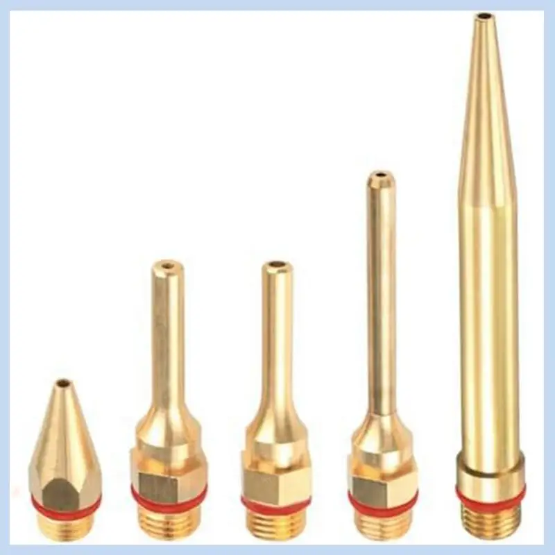 MLGB-5 Pieces Glue Guncopper Nozzle Tips With O-Ring Thread Interchangeable Nozzle Set For Hot Meltingglue