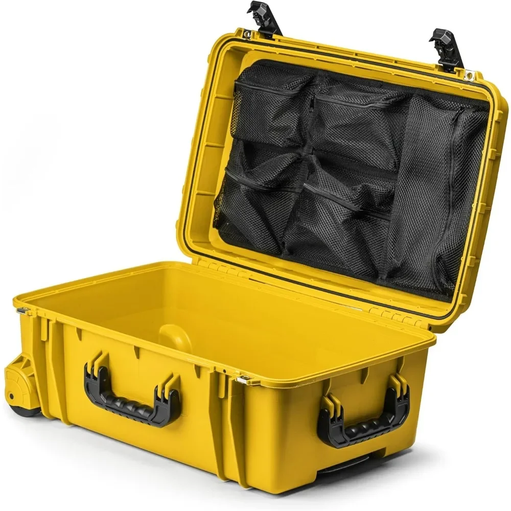 

Protective Travel Suitcase with Lid Organizer - TSA Approved/Mil Spec / IP67 Waterproo